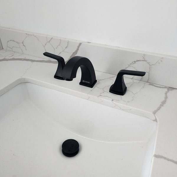 Kingmore Widespread Faucet 2handle Bathroom Faucet with Drain Assembly & Reviews Wayfair